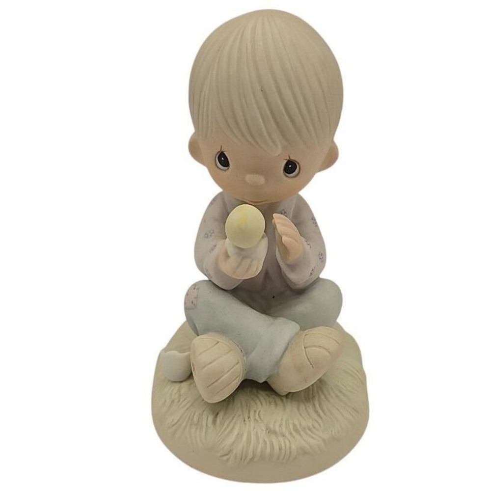 Precious‎ Moments Porcelain Figurine 1981 "I Believe In Miracles" E-7156